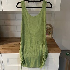 Green tie sides swim cover up